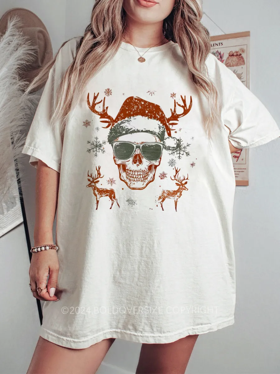 Vintage Skeleton Santa Claus Tee