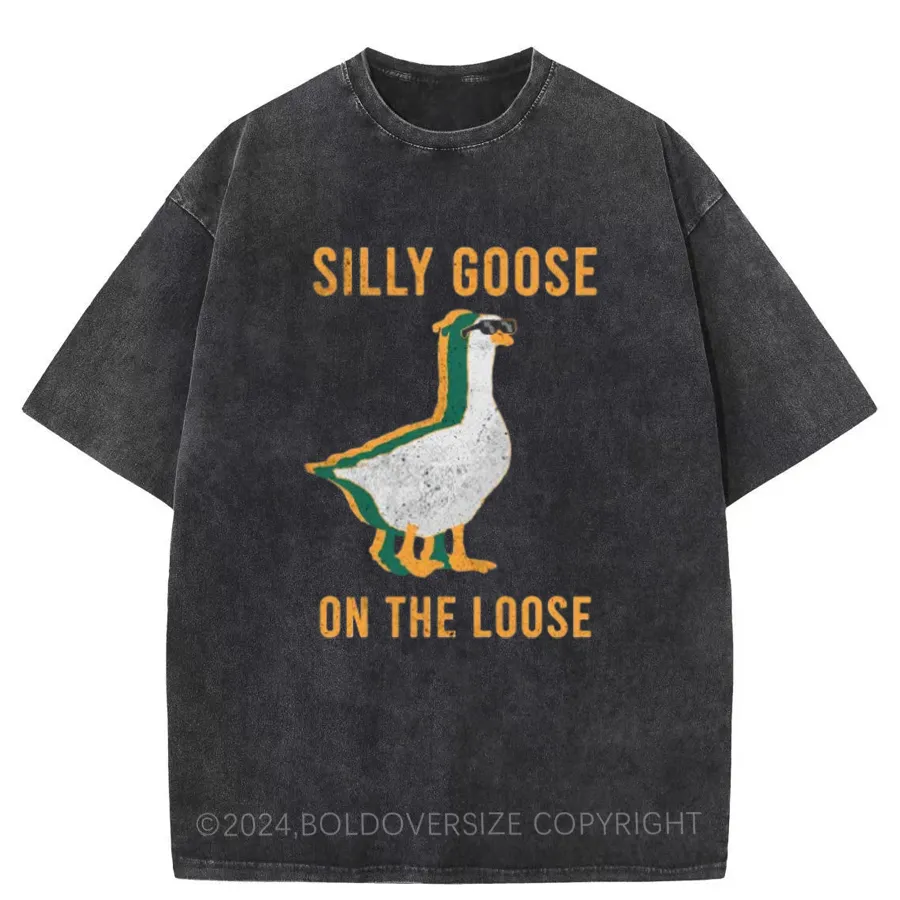 Vintage Silly Goose On The Loose Washed T-Shirt