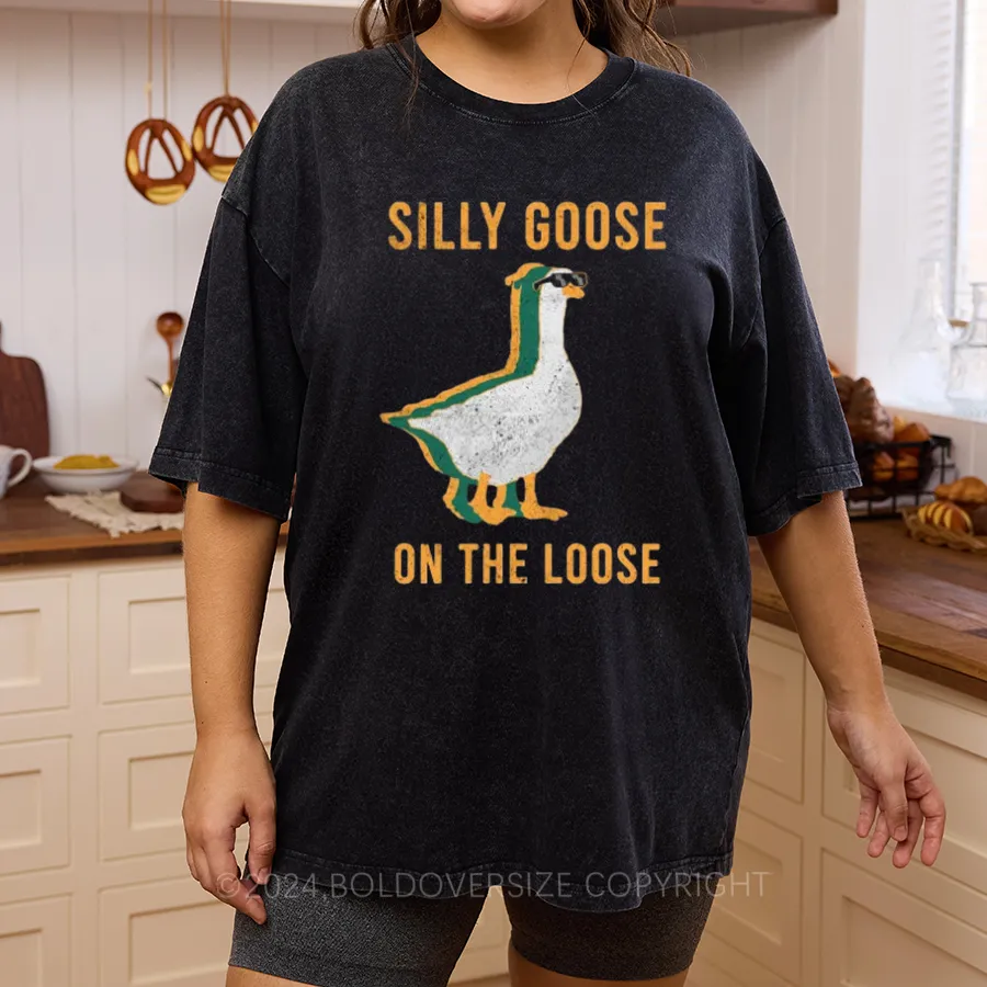 Vintage Silly Goose On The Loose Washed T-Shirt
