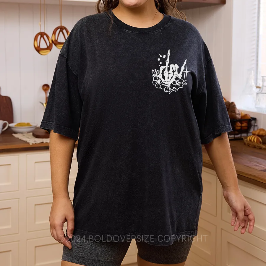 Vintage I Got It All Together Snarky Skeleton Washed T-Shirt