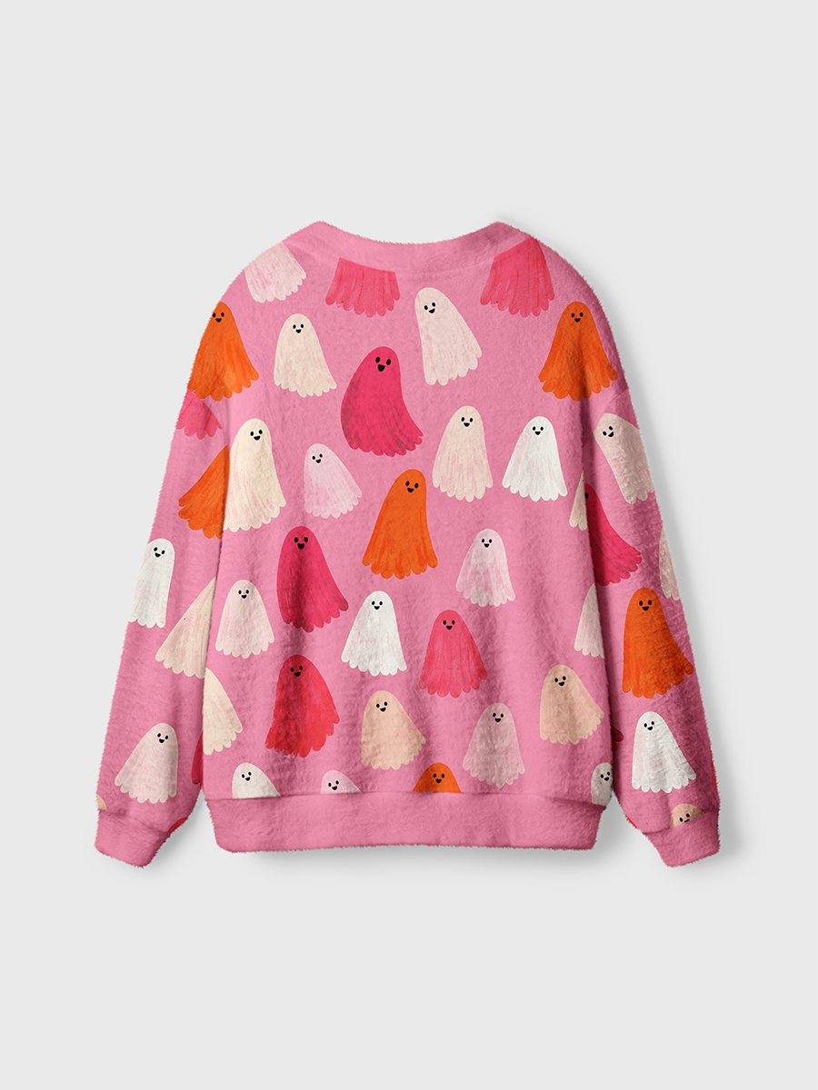 Vintage Cute Quirky Ghosts Cardigan Sweaters