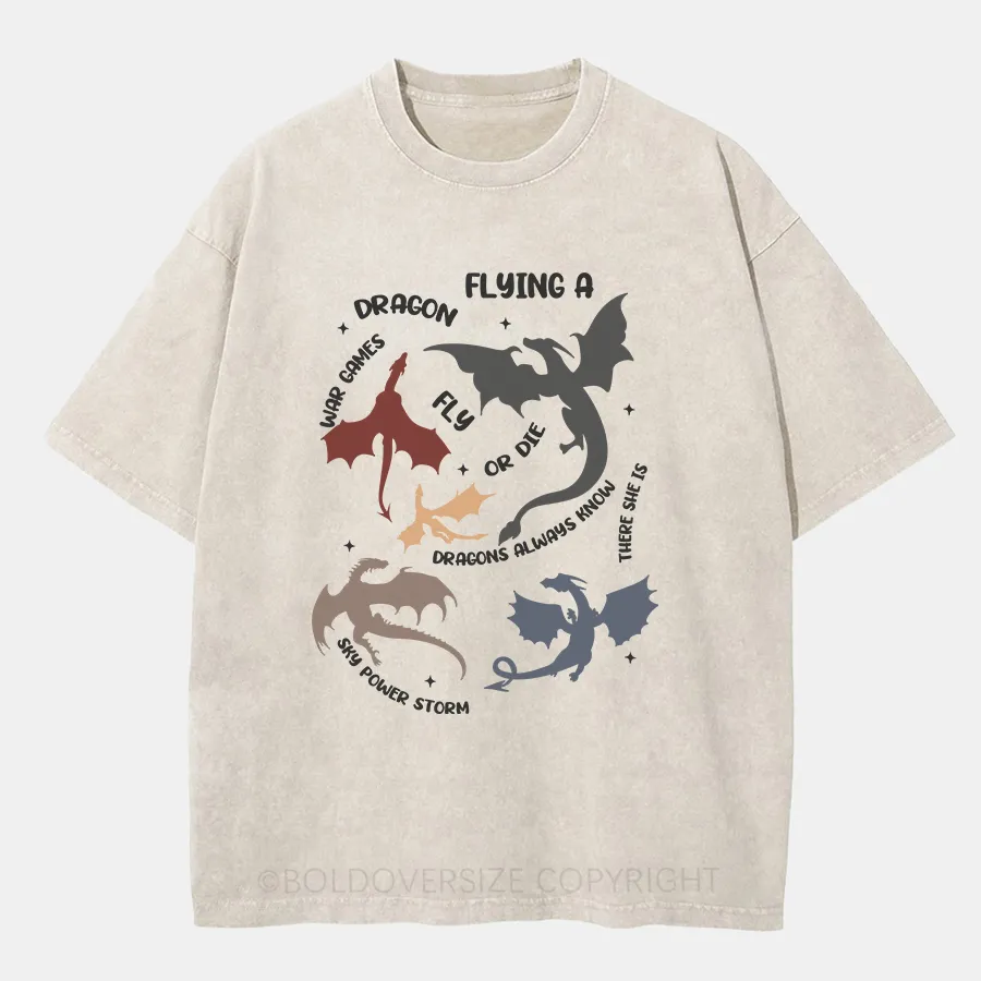 Vintage Dragontails Colored Novel Washed T-Shirt