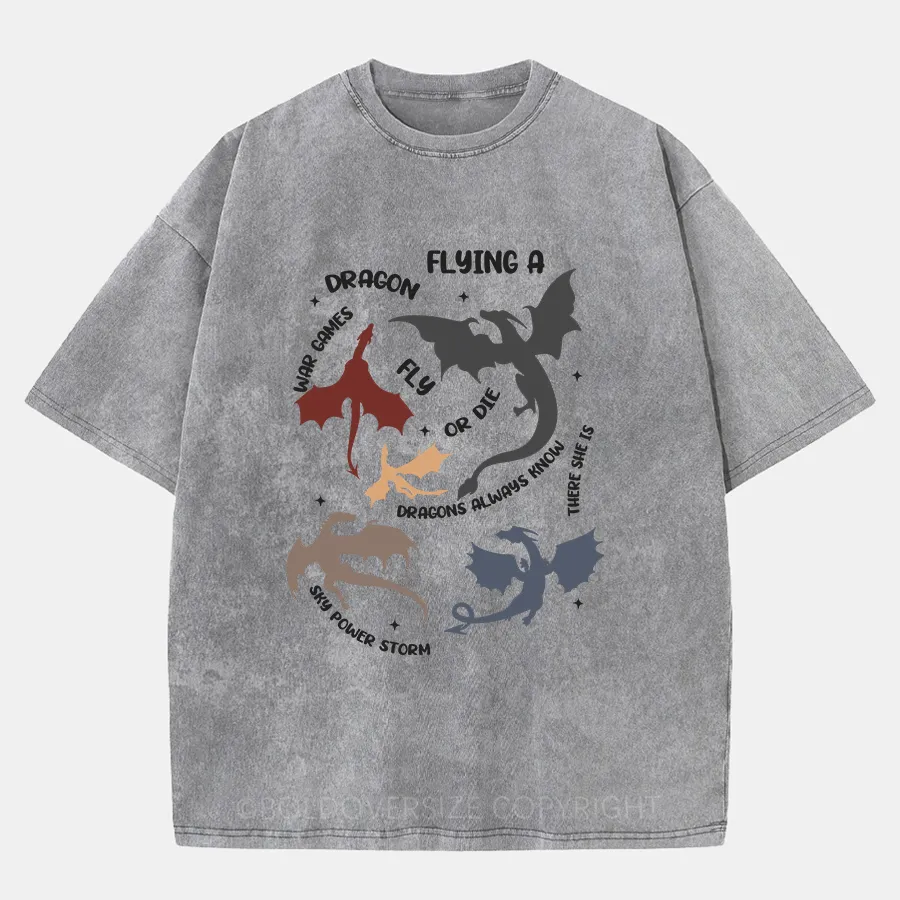 Vintage Dragontails Colored Novel Washed T-Shirt