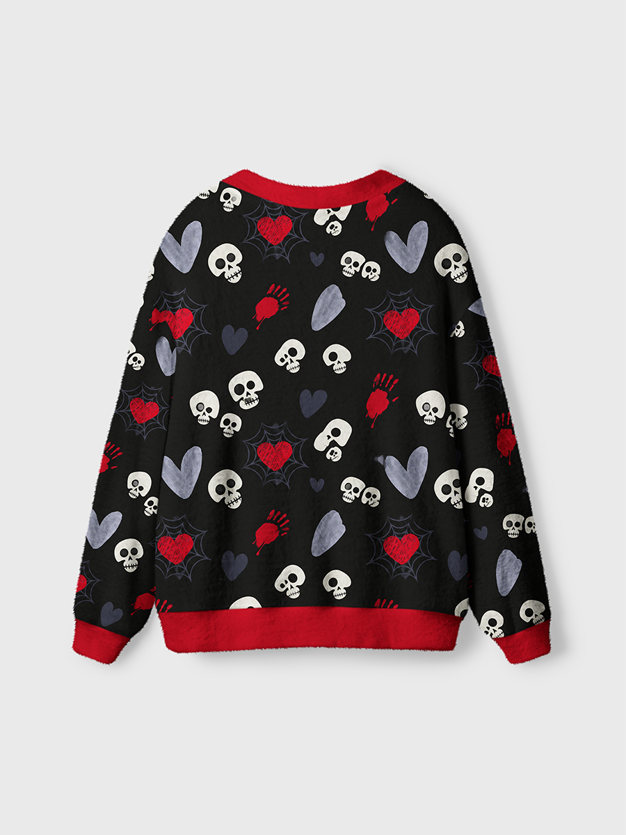 Vintage Quirky Skulls Cardigan Sweaters