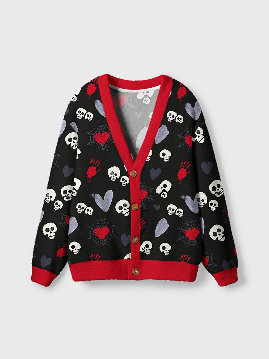 Vintage Quirky Skulls Cardigan Sweaters
