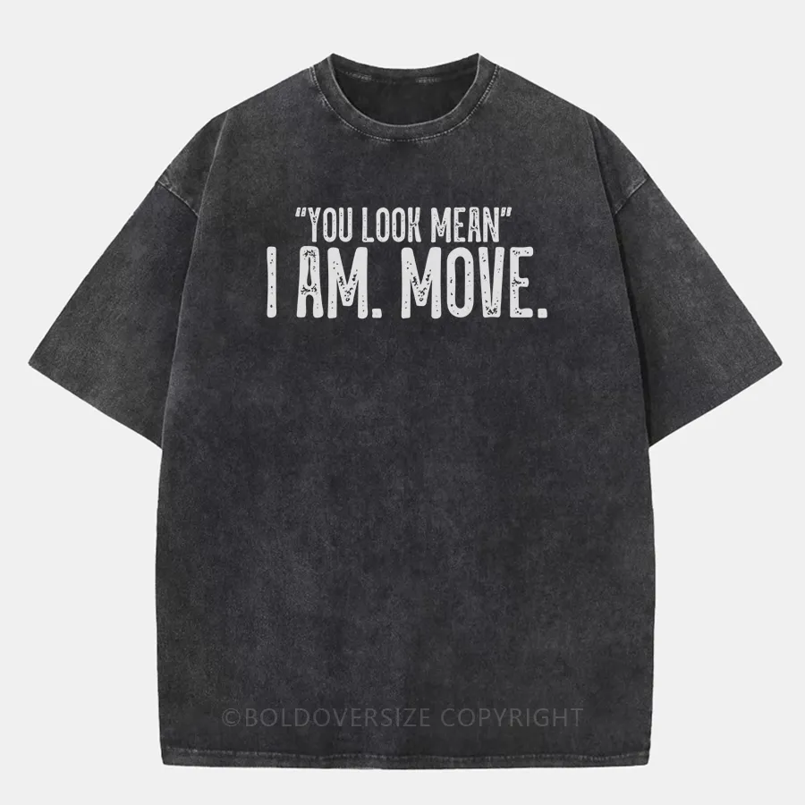 Vintage You Look Mean I Am Move Washed T-Shirt
