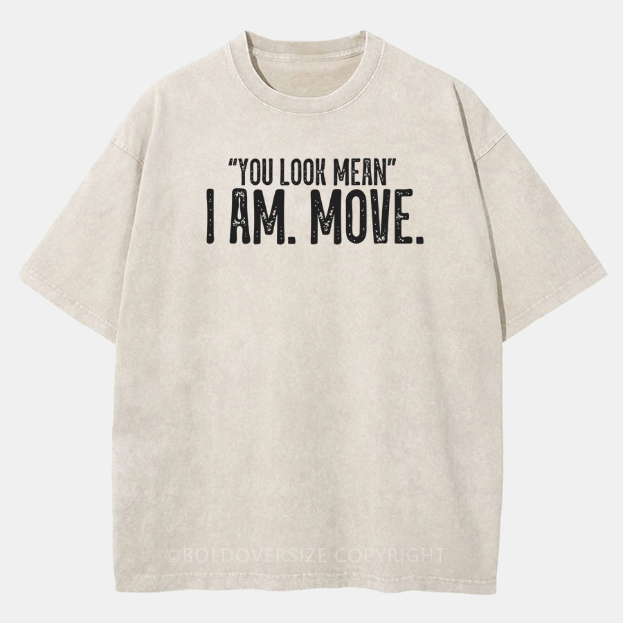 Vintage You Look Mean I Am Move Washed T-Shirt