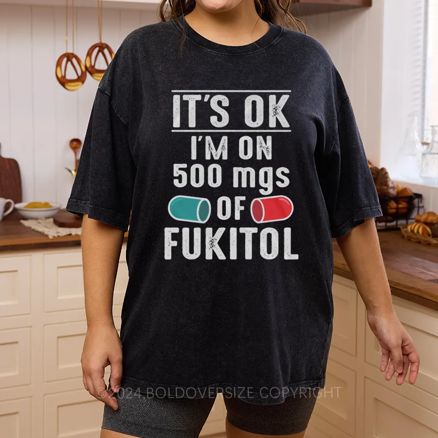 Vintage Funny Fukitol Humorous Washed T-Shirt