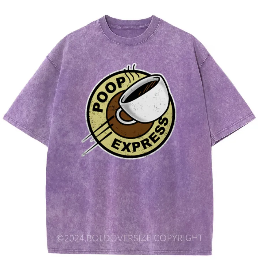 Vintage Poop Express Washed T-Shirt