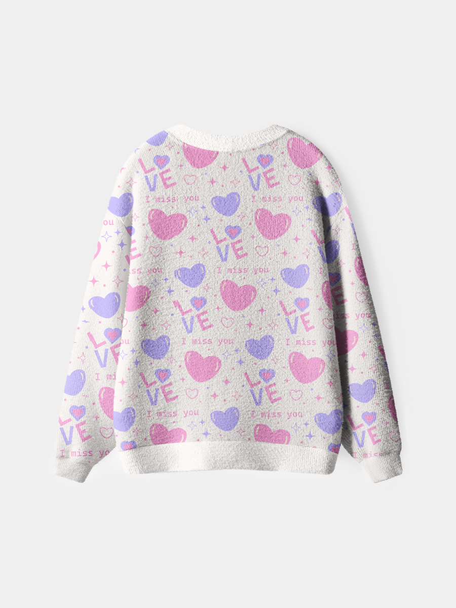 Vintage Not Today Cupid Snarky Raccoon Valentine's Day Cardigan Sweaters