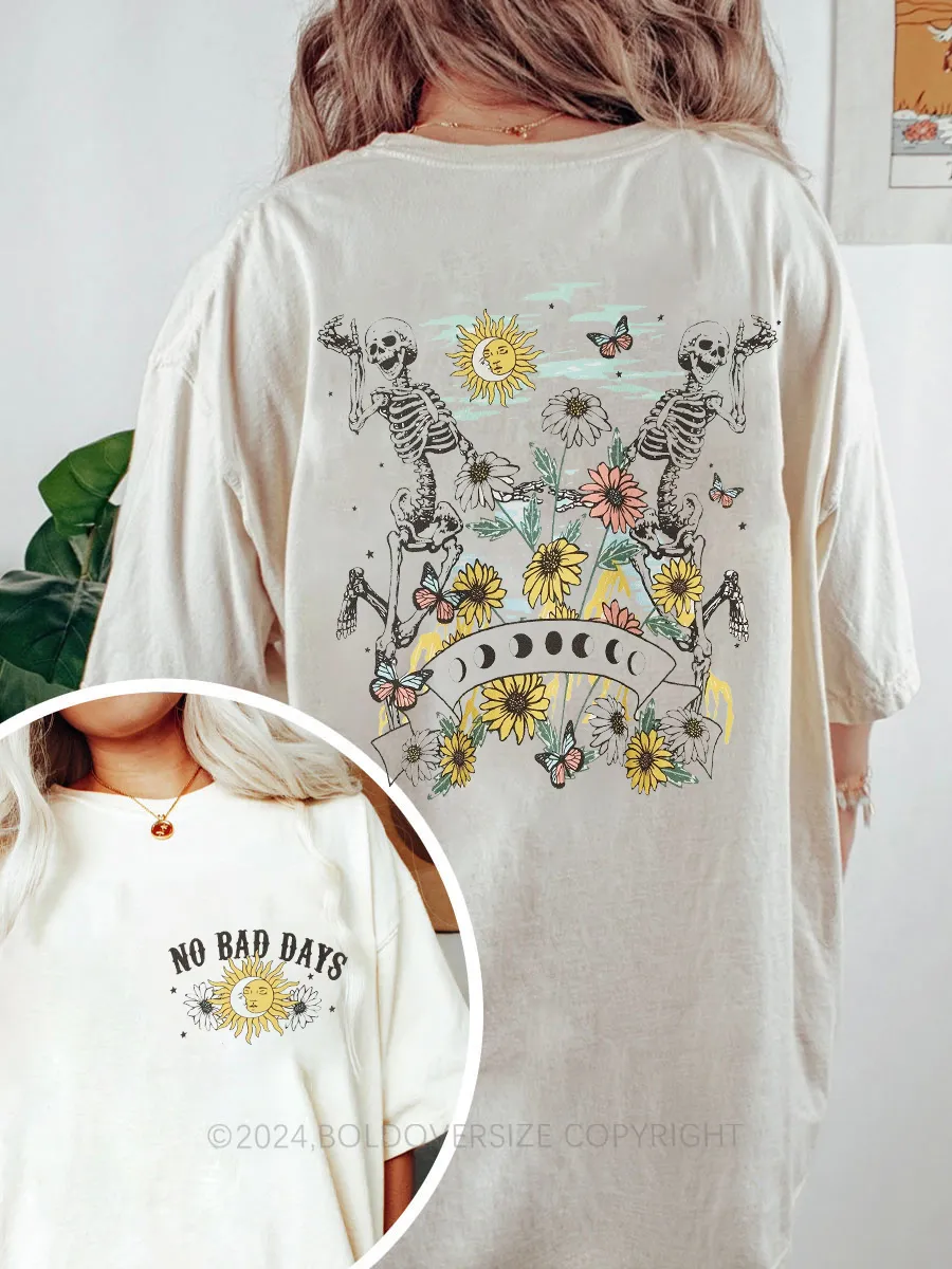 Vintage No Bad Days Skeleton Tee