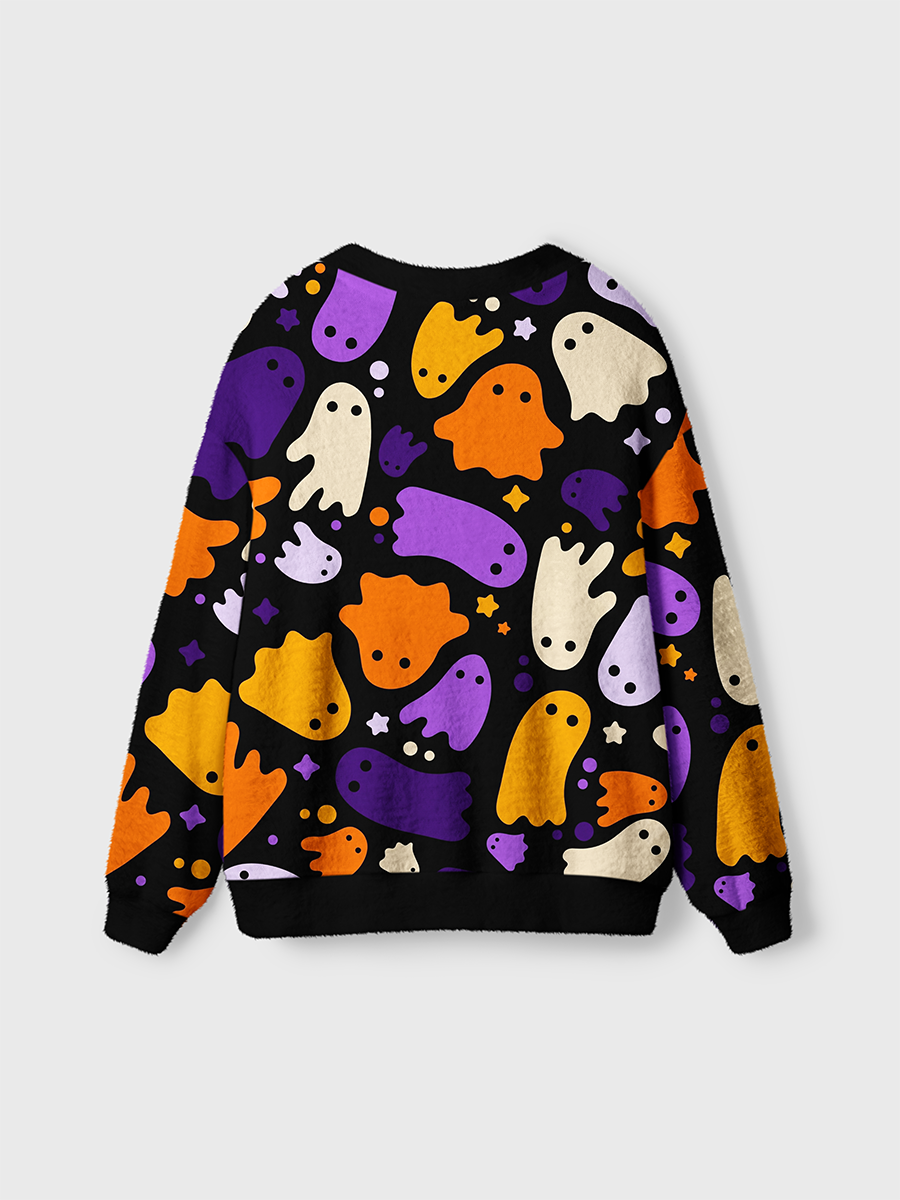 Vintage Halloween Quirky Ghosts Cardigan Sweaters