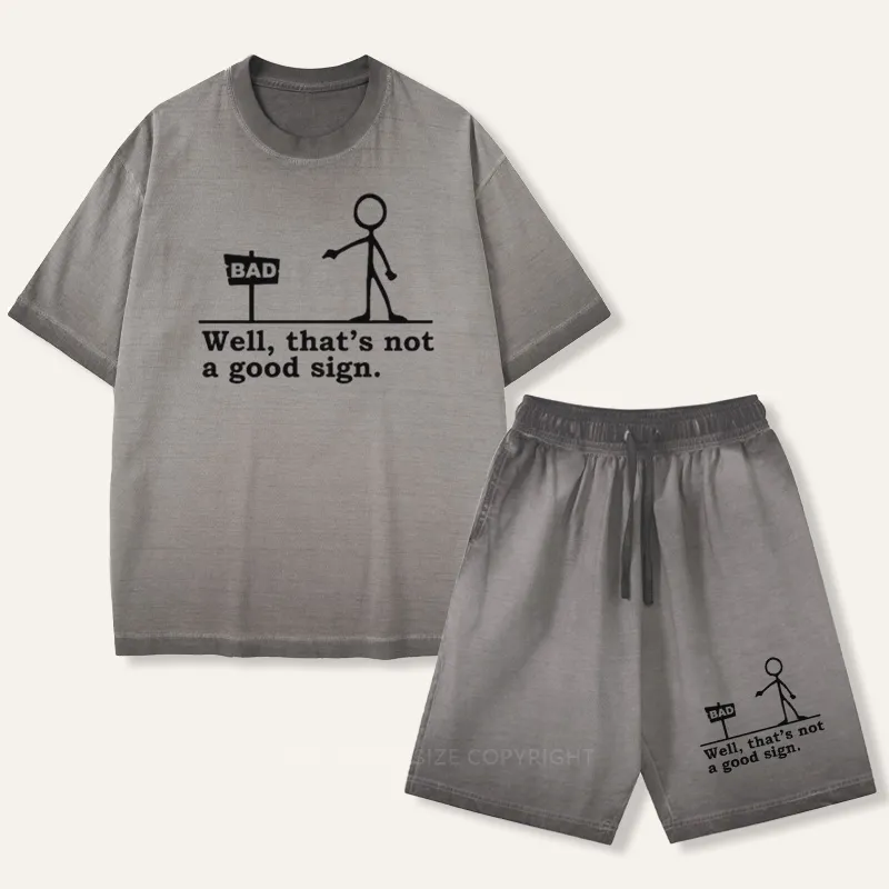 Vintage Well That's Not A Good Sign Gradient Washed Suit