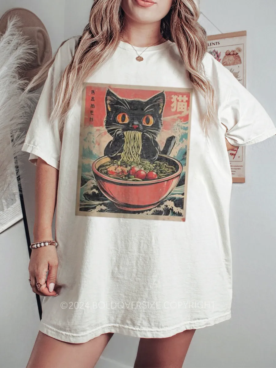 Vintage Cat Ramen Tee