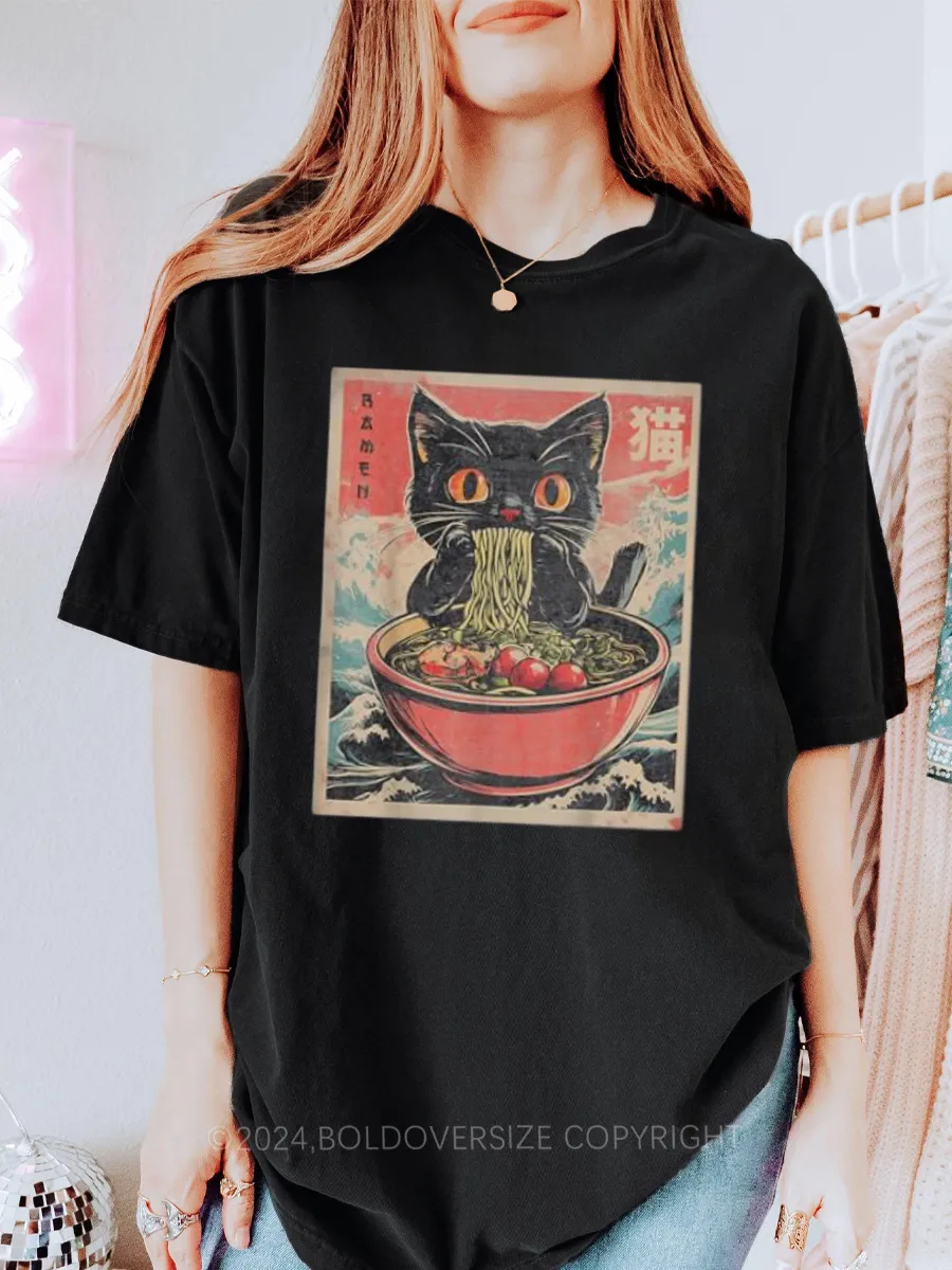 Vintage Cat Ramen Tee