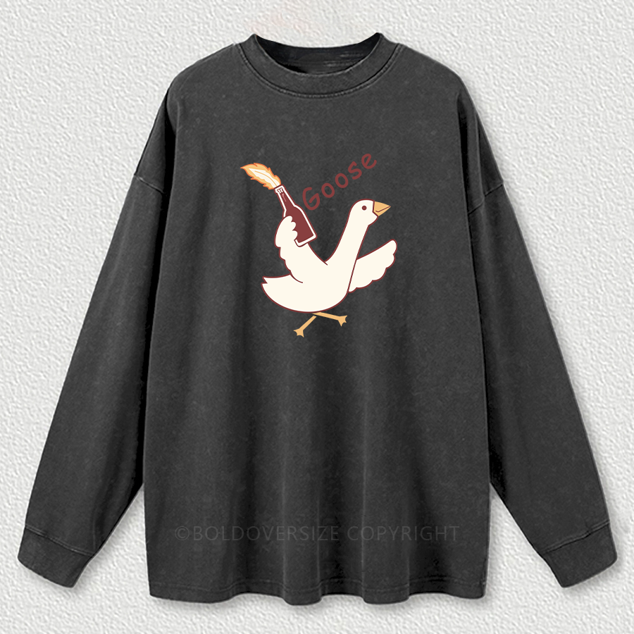 Vintage Goose Washed Long Sleeve Shirt