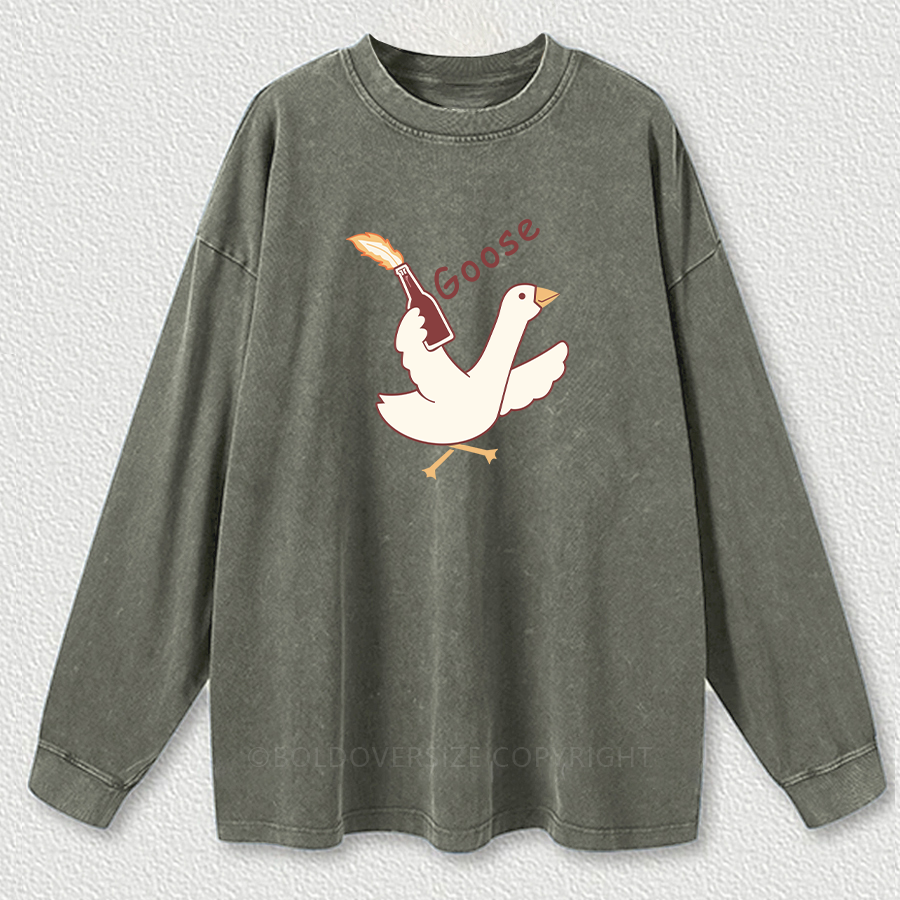 Vintage Goose Washed Long Sleeve Shirt