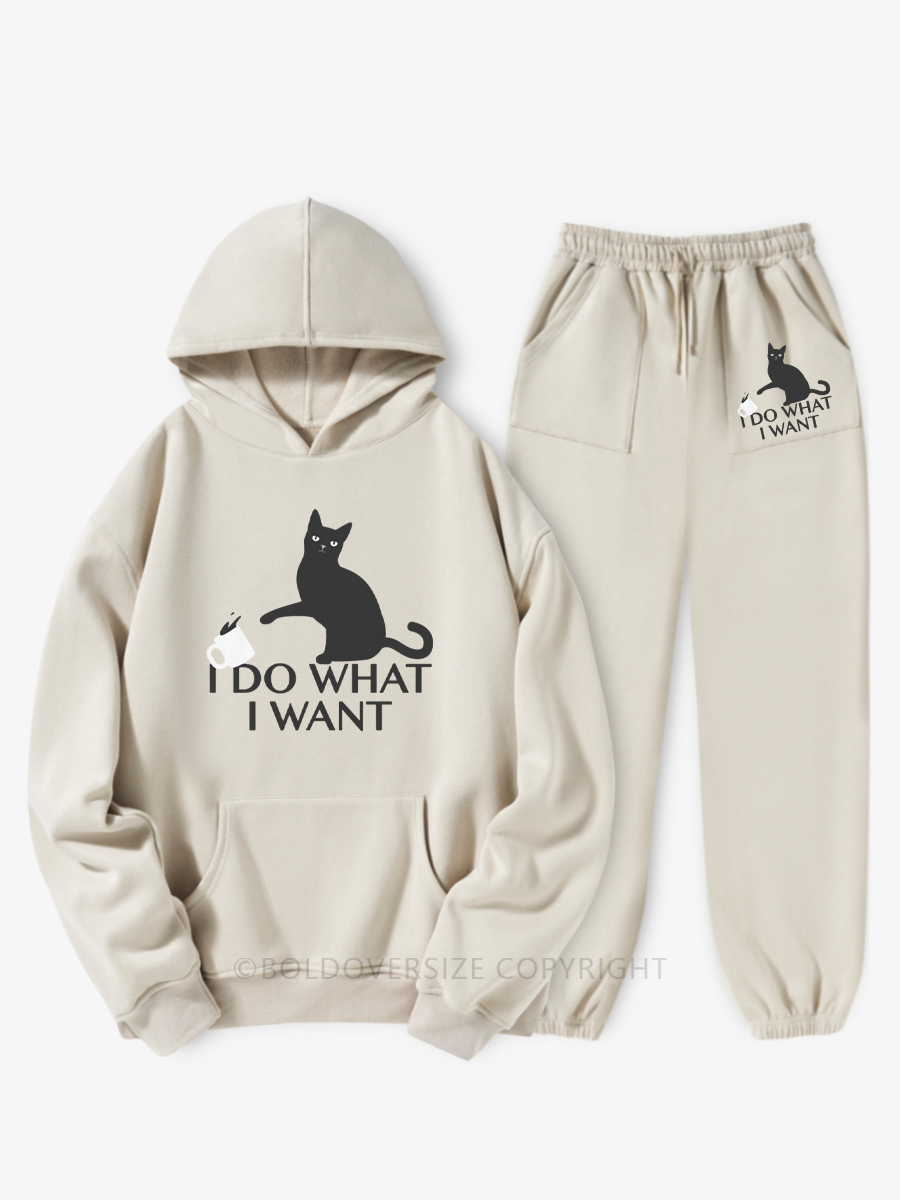 Vintage I Do What I Want Hoodie Suit