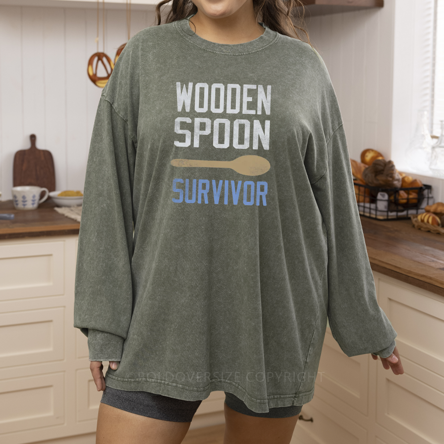 Vintage Wooden Spoon Survivor Washed Long Sleeve Shirt