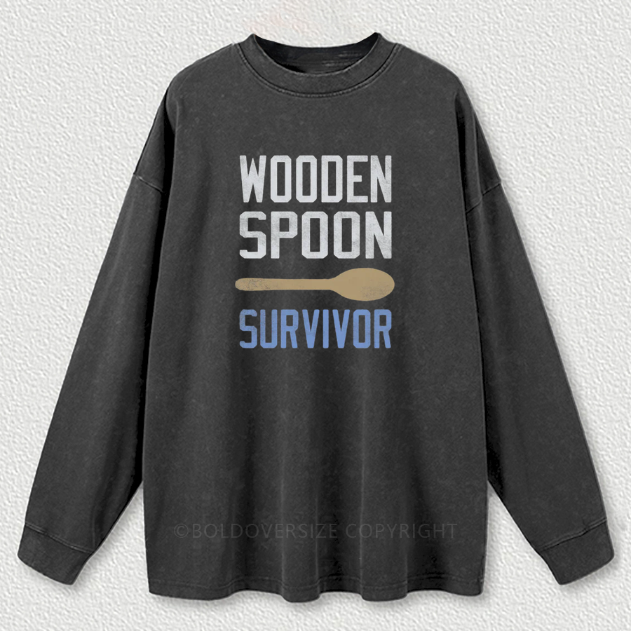 Vintage Wooden Spoon Survivor Washed Long Sleeve Shirt
