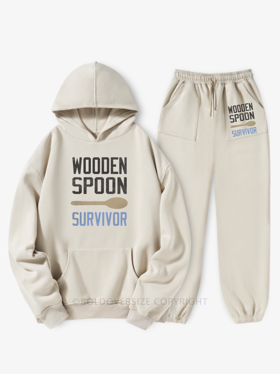 Vintage Wooden Spoon Survivor Hoodie Suit
