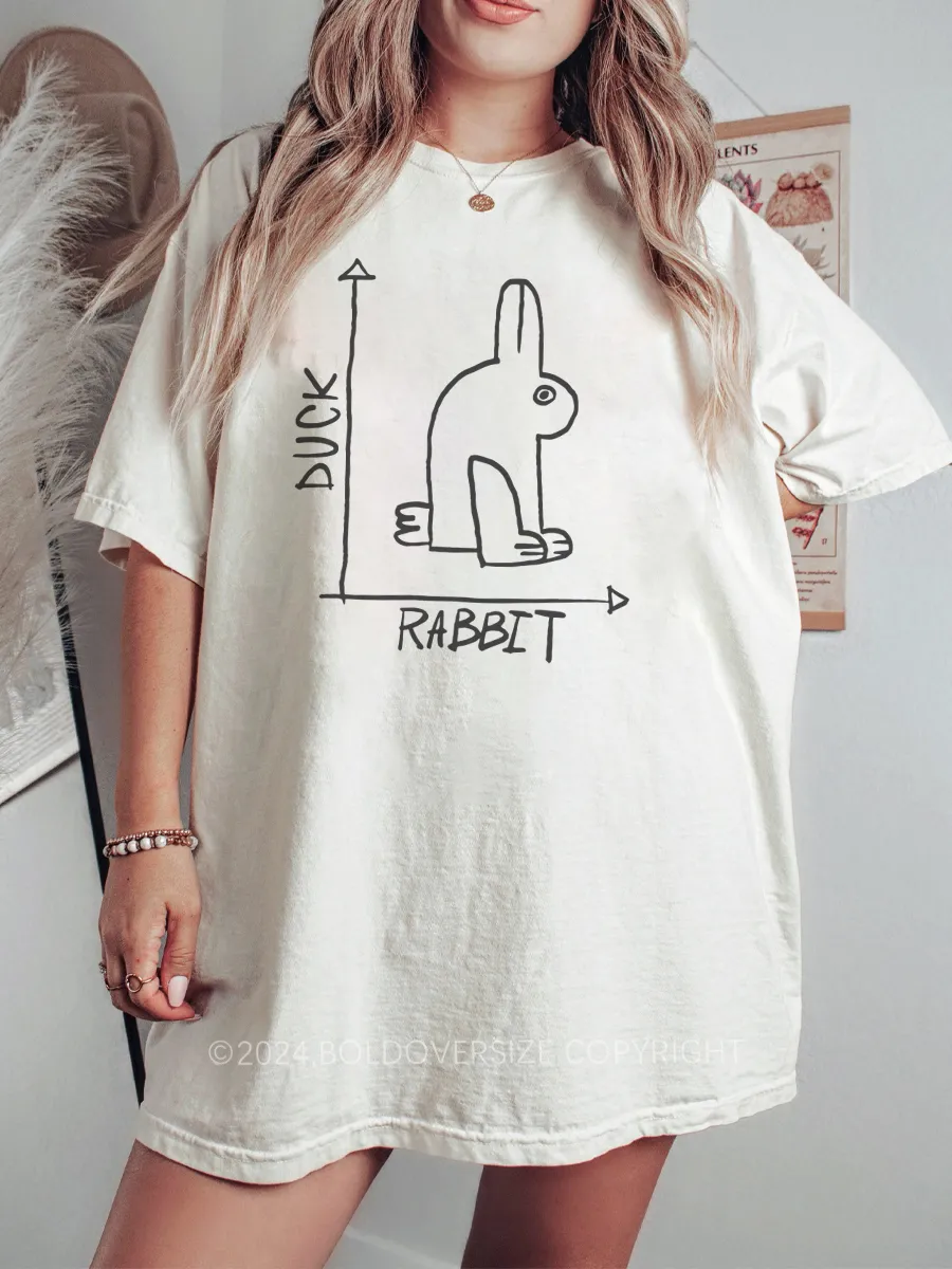 Vintage Rabbit Duck Design Tee