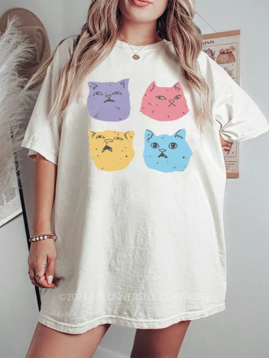 Vintage Cat Faces Tee