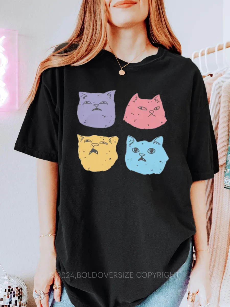 Vintage Cat Faces Tee