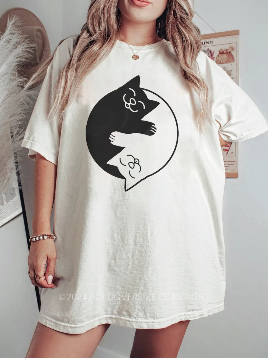 Vintage Yin Yang Cats Tee
