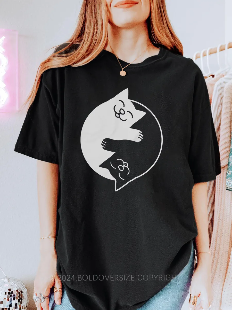 Vintage Yin Yang Cats Tee