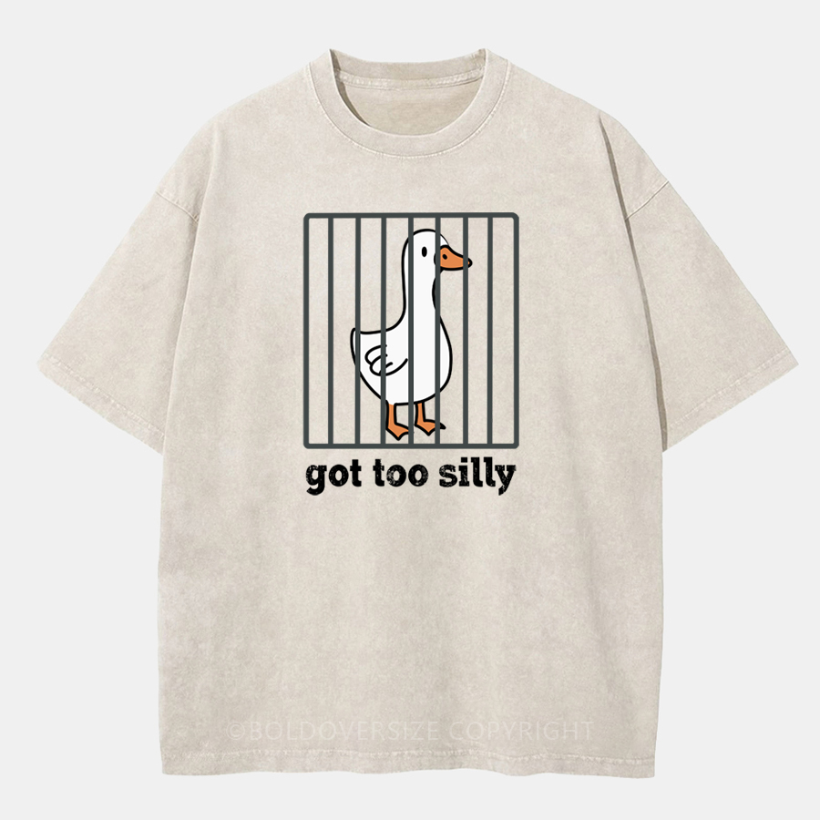 Vintage Goose Funny Washed T-Shirt