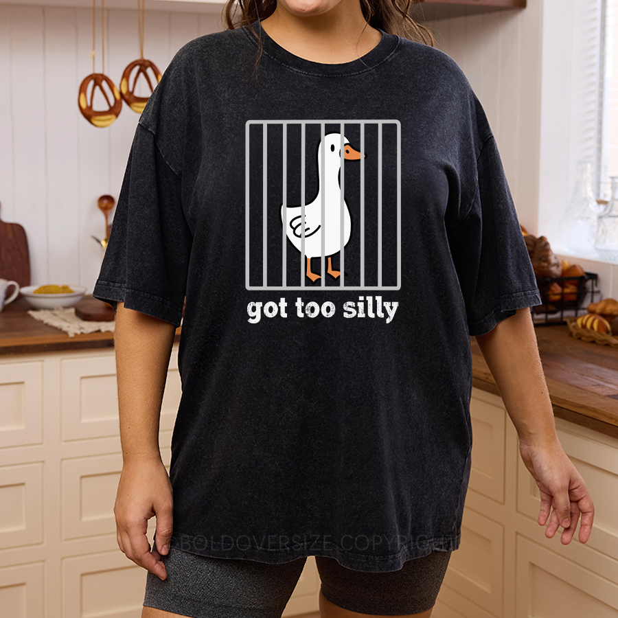 Vintage Goose Funny Washed T-Shirt
