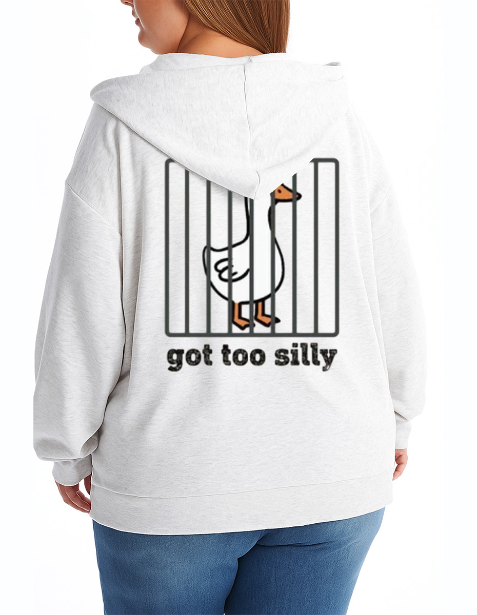 Vintage Goose Funny Tee Zip Hoodie