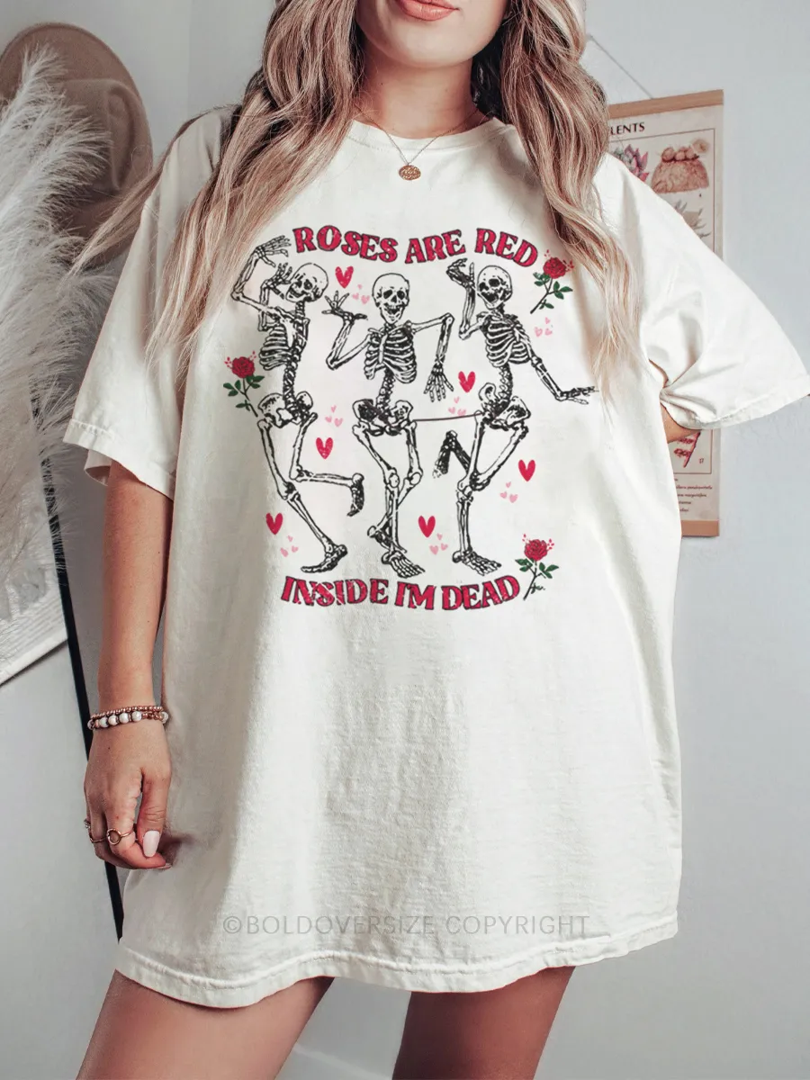 Vintage Rose And Red Tee