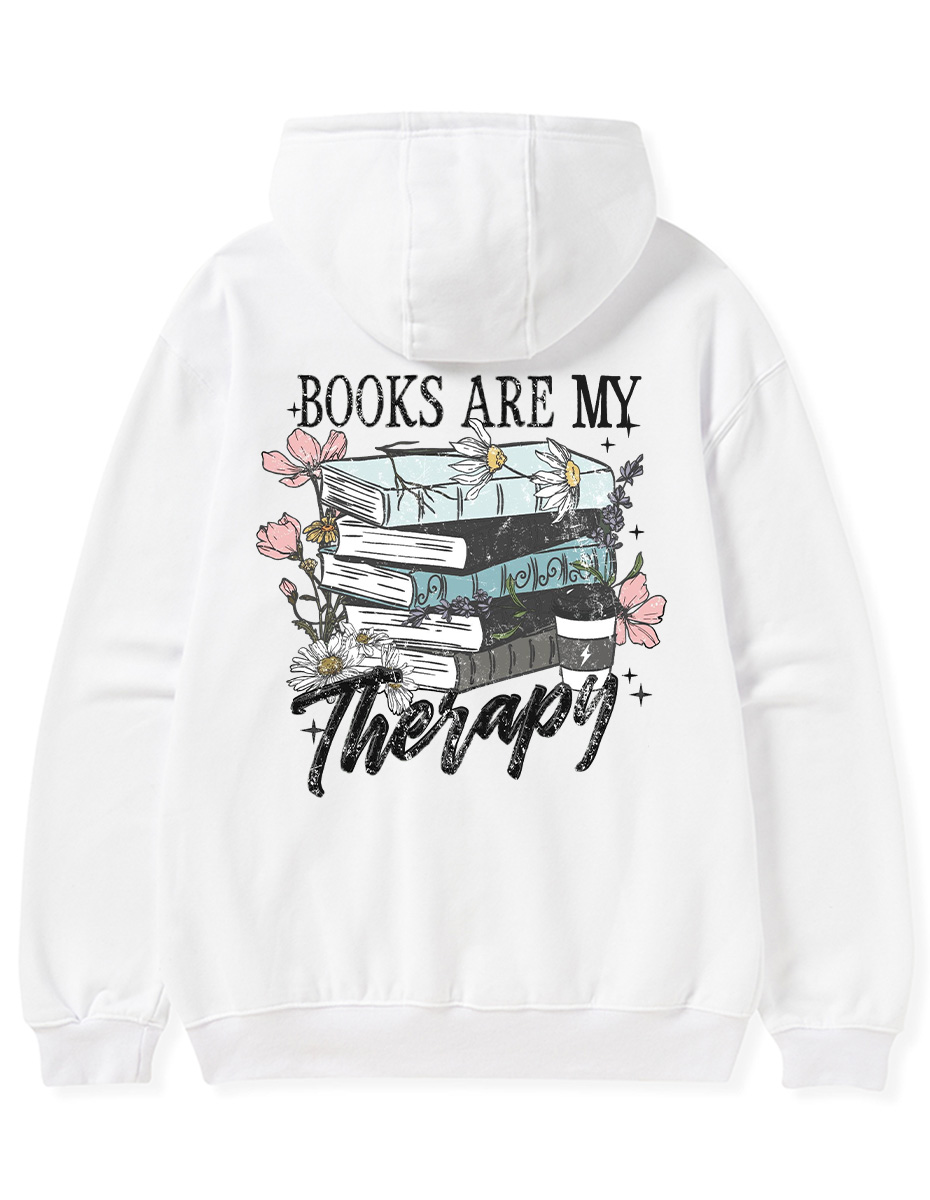 Vintage Books Are My Therapy Tee Zip Hoodie