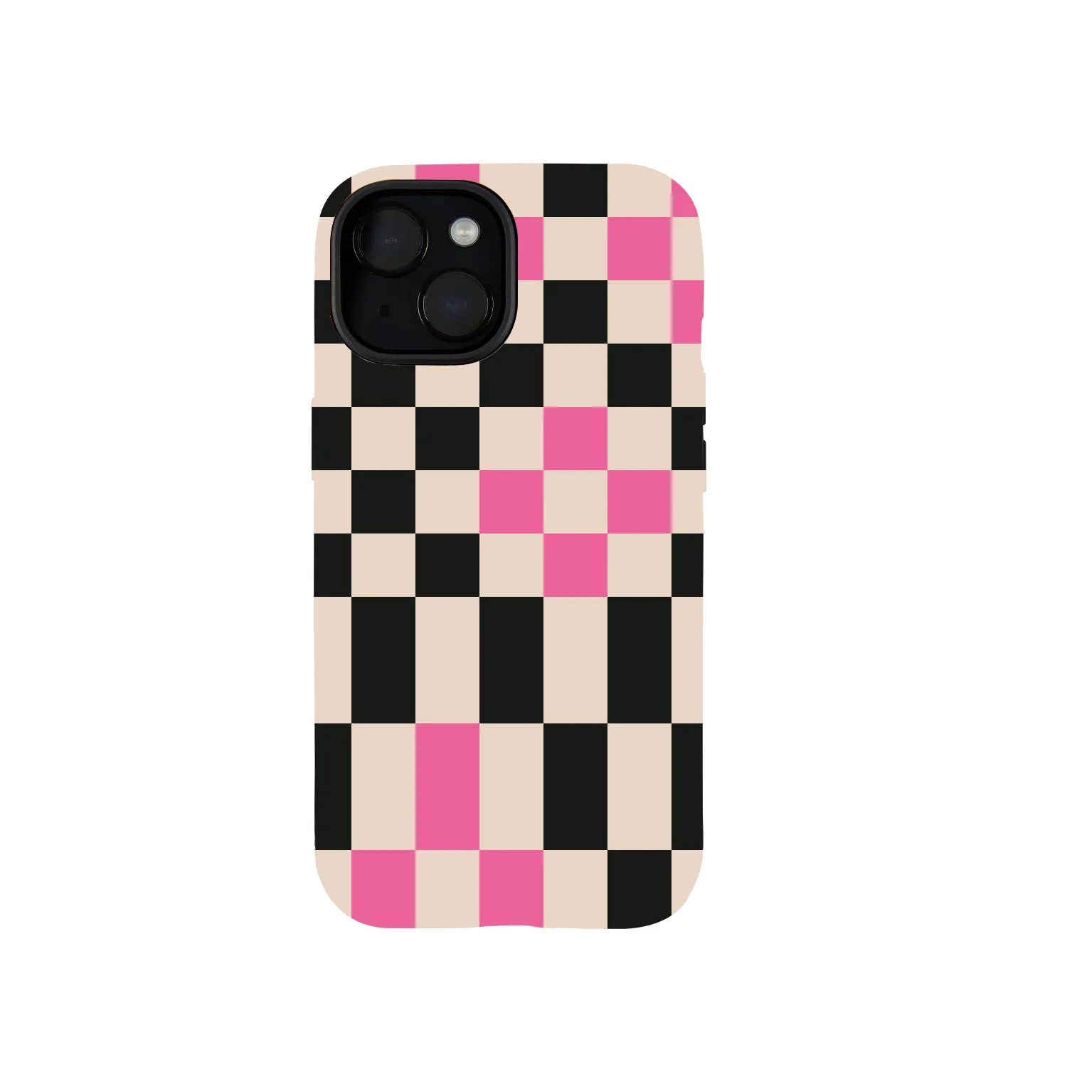 Black And White Pink Checkerboard Phone Case
