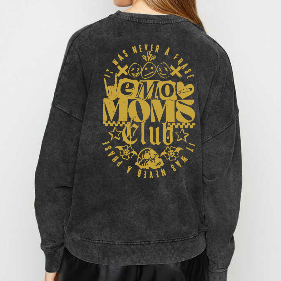 Vintage Emo Moms Club Washed Sweatshirt