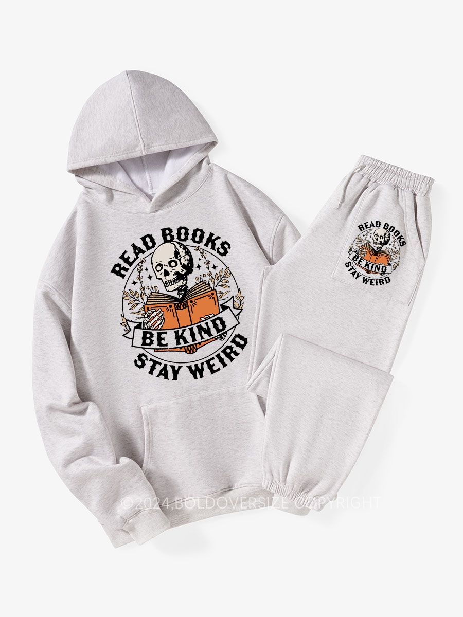 Vintage Be Kind Stay Weird Fleece Hoodie Suit