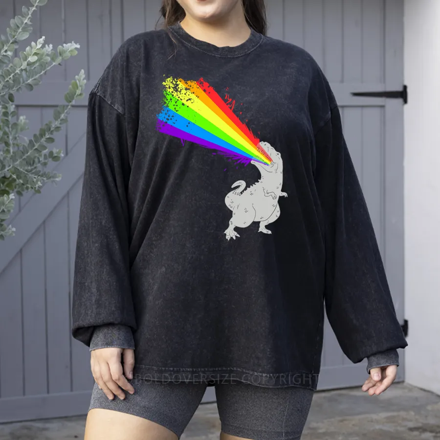 Vintage Technicolour Rex Washed Long Sleeve Shirt