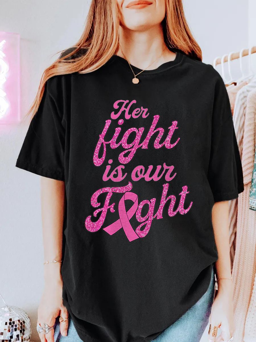 Vintage Her Fight Is Our Fight Oversize Graphic Tee