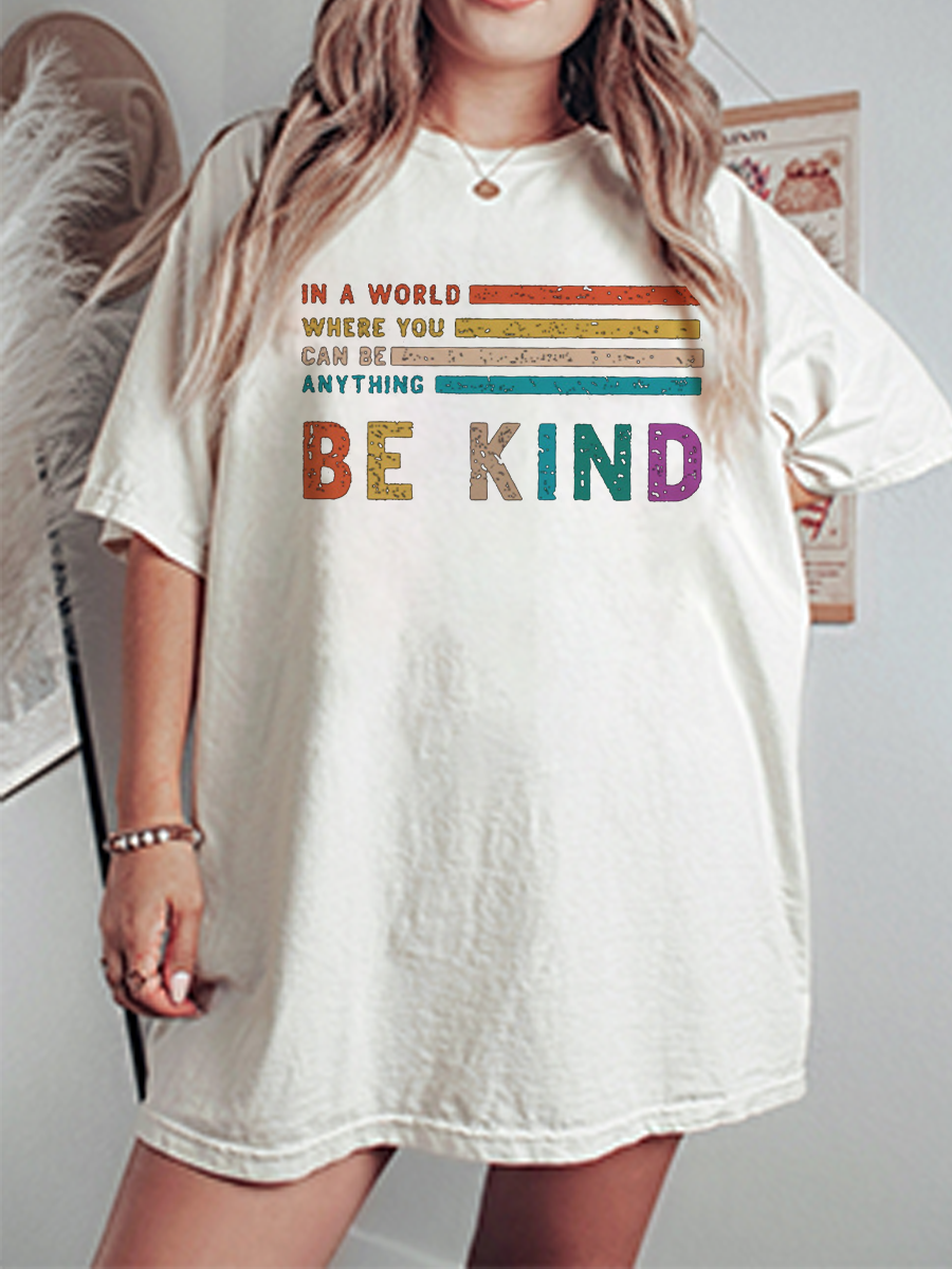 Vintage Be Kind Oversize Graphic Tee