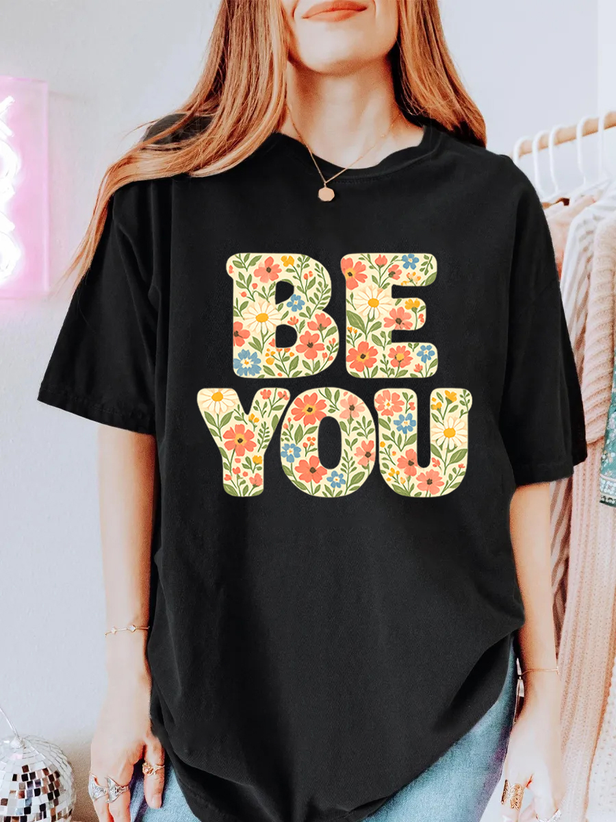 Vintage Be You Oversize Graphic Tee