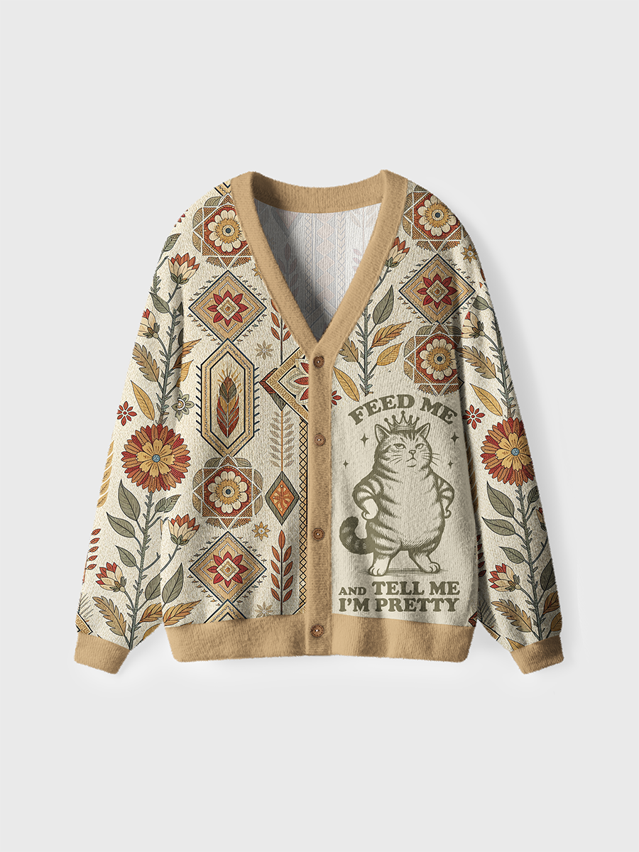 Vintage Feed Me And Tell Me I'M Pretty Cardigan Sweaters