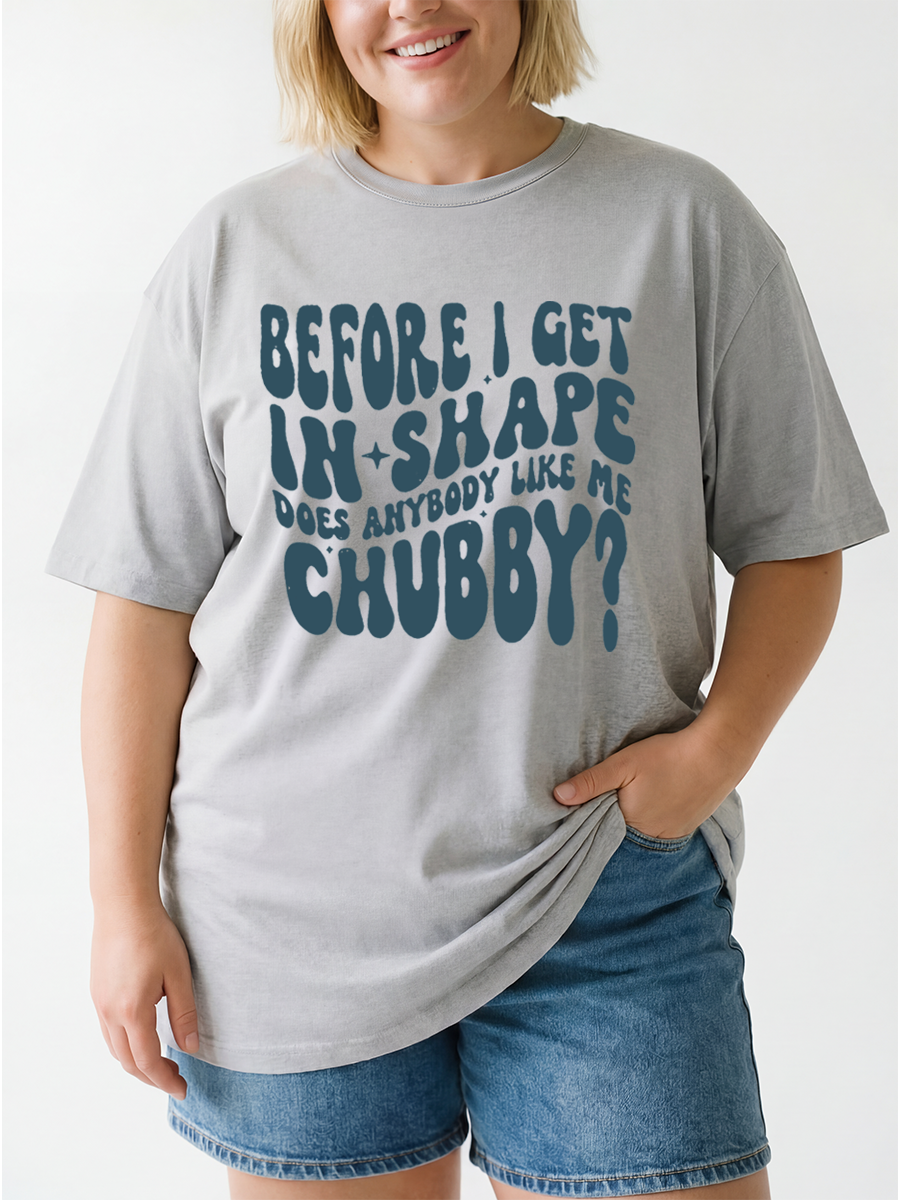 Vintage Does Anybody Like Me Chubby Oversize Graphic Tee