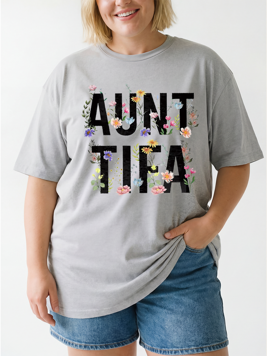 Vintage Aunt Tifa Oversize Graphic Tee