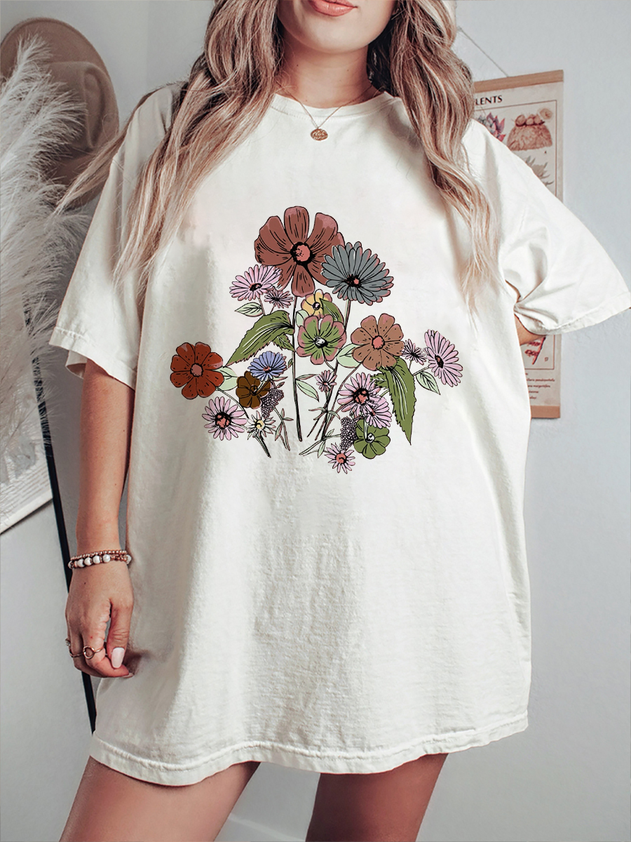Vintage Boho Floral T-Shirt