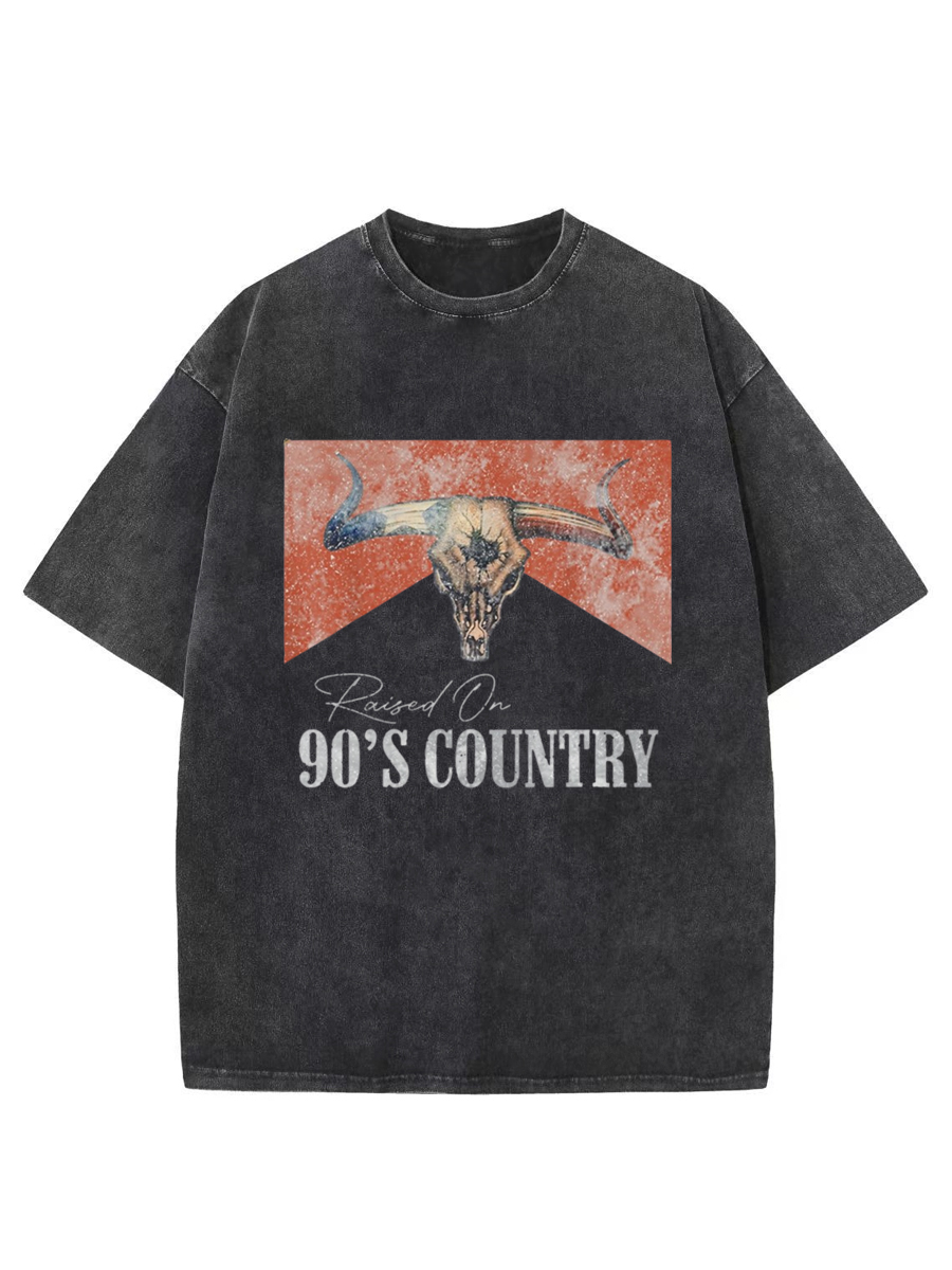Vintage Style Raised On 90S Washed T-Shirt