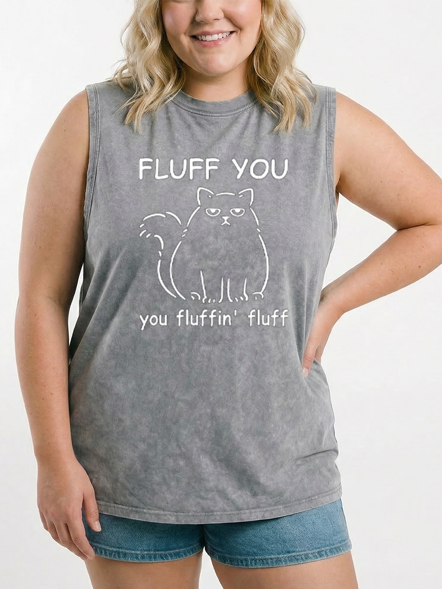Vintage Fluff You You Fluffin Fluff Washed Tank