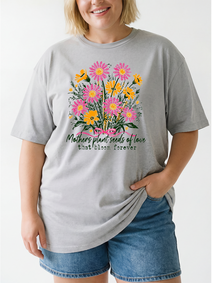 Vintage Mothers Plant Seed Of Love Oversize Graphic Tee