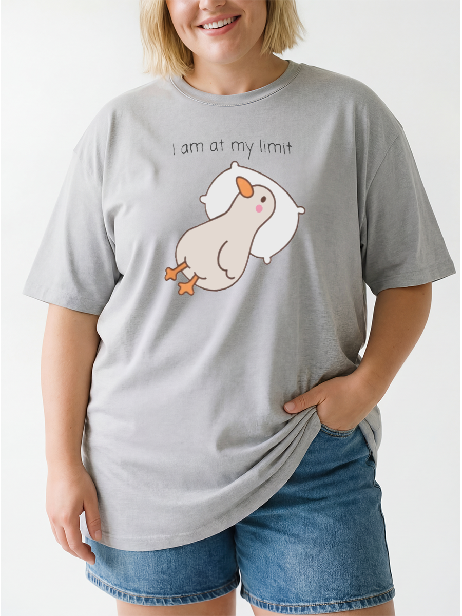 Vintage I Am At My Limit Oversize Graphic Tee